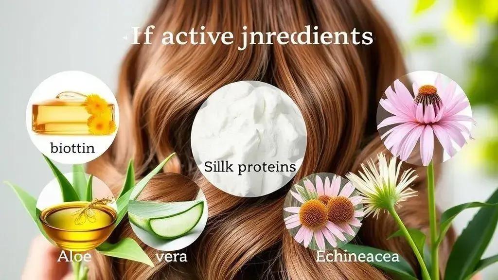 Principais ingredientes ativos em produtos capilares